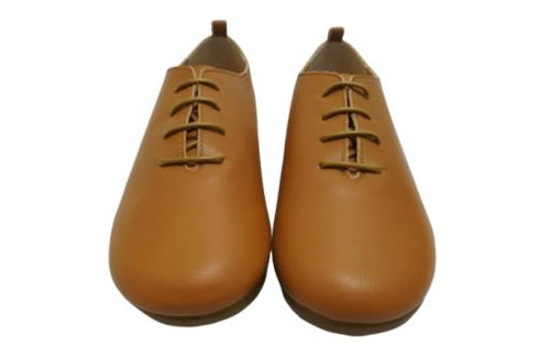 【かぼちゃの馬車CA-150 キャメル】ころんと靴紐シューズ